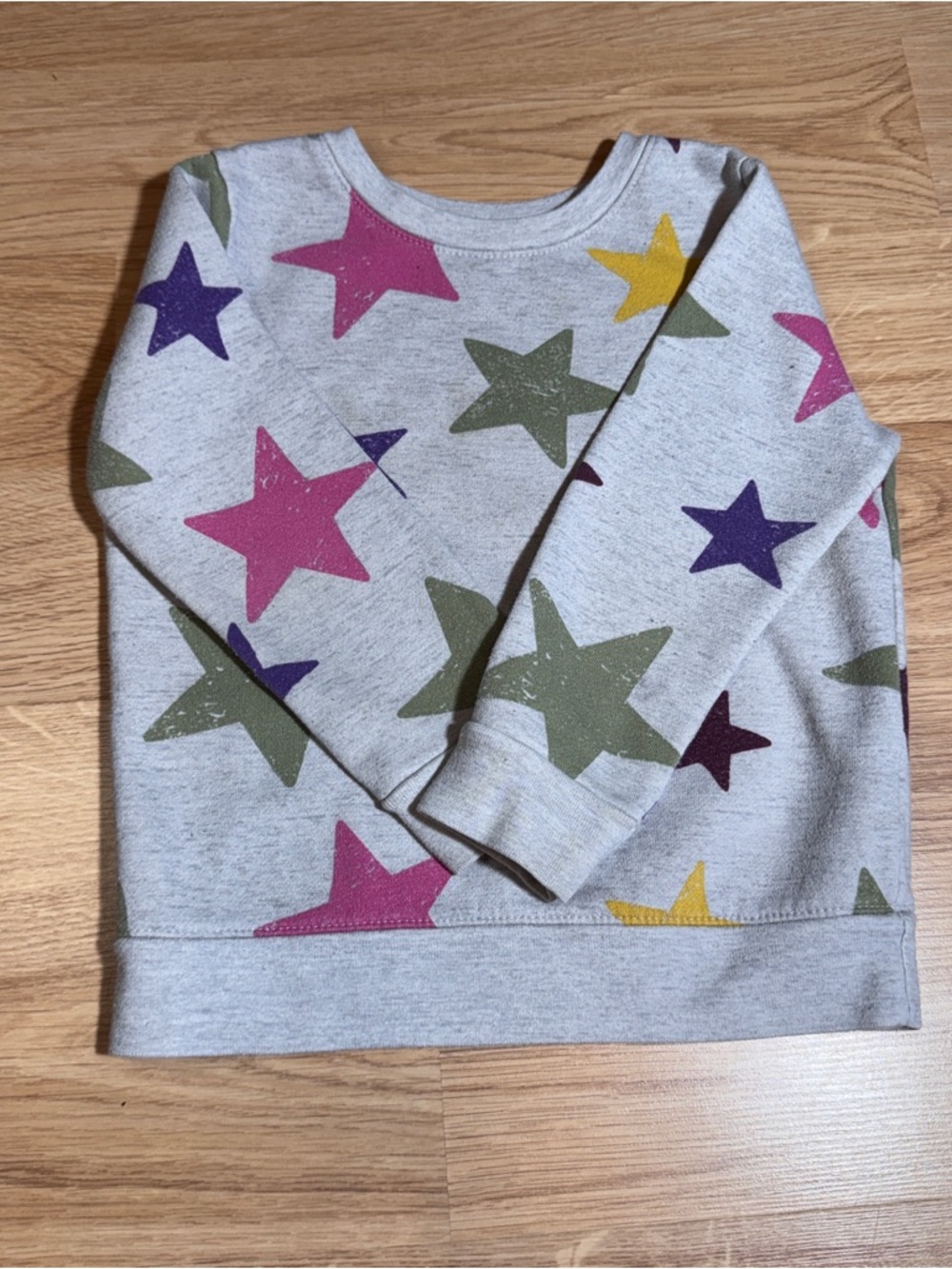Garanimals Gray Sweatshirt with Pink, Purple, Green & Yellow Stars